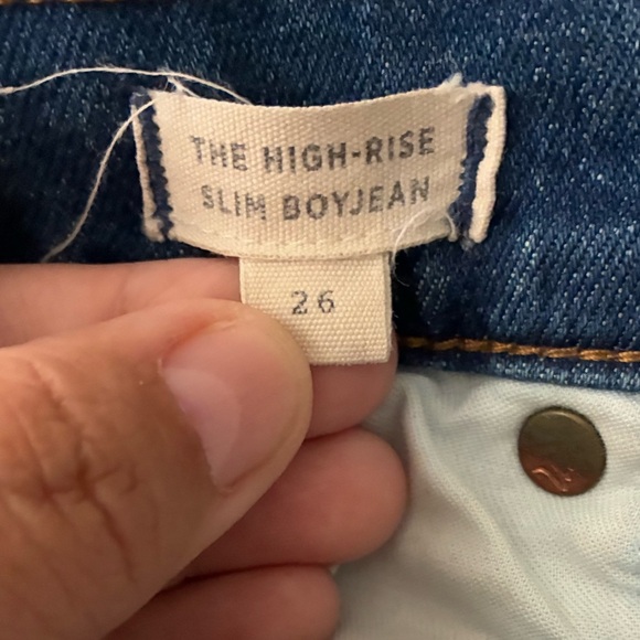 Madewell Women's Blue The High-Rise Slim Boyjean 26 - Picture 13 of 15